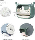 pack of 2 Wall-Mounted Deer-Shaped Soap Box with Flip Drain and Tray