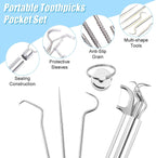 Teeth Cleaner Portable 7 Pieces Toothpicks Pocket KeyChain