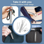 Teeth Cleaner Portable 7 Pieces Toothpicks Pocket KeyChain