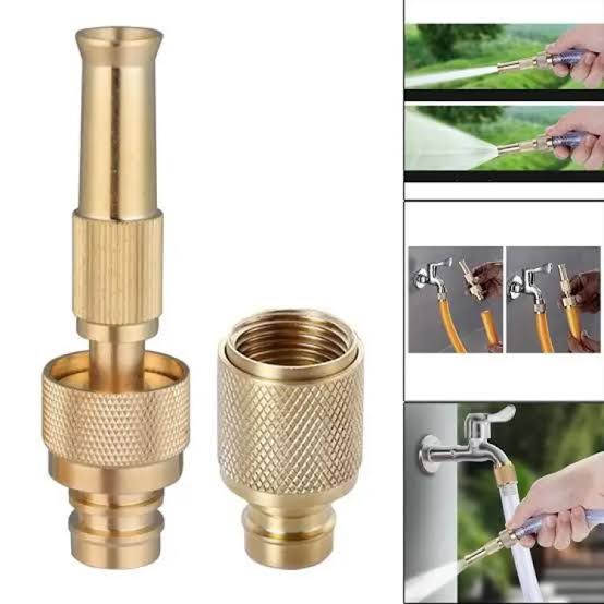 Brass Adjustable Spray Gun Hose Nozzle High Pressure Straight Copper Gun For Car Washing