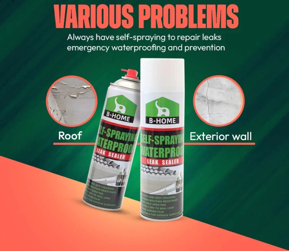 Waterproof Self Spraying Wall/Roof Leak Sealer B Home 500ML