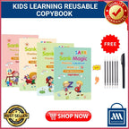 Sank Magic Practice Copybook (4 Books – 1 Pen – 10 Refills – 1 Pen Holder)