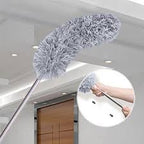 Flexible Microfiber Long Rod Duster – Grey, Extendable & Washable for High Reach Cleaning