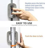 pack of 2 Multifunctional Fridge Door Drawer Lock, Household Refrigerator Lock, Baby Security Cabinet Lock