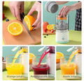 Portable Electric Citrus Juicer Rechargeable Hands-Free Masticating Orange Juicer Lemon Squeezer With USB And Cleaning Brush