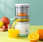 Portable Electric Citrus Juicer Rechargeable Hands-Free Masticating Orange Juicer Lemon Squeezer With USB And Cleaning Brush