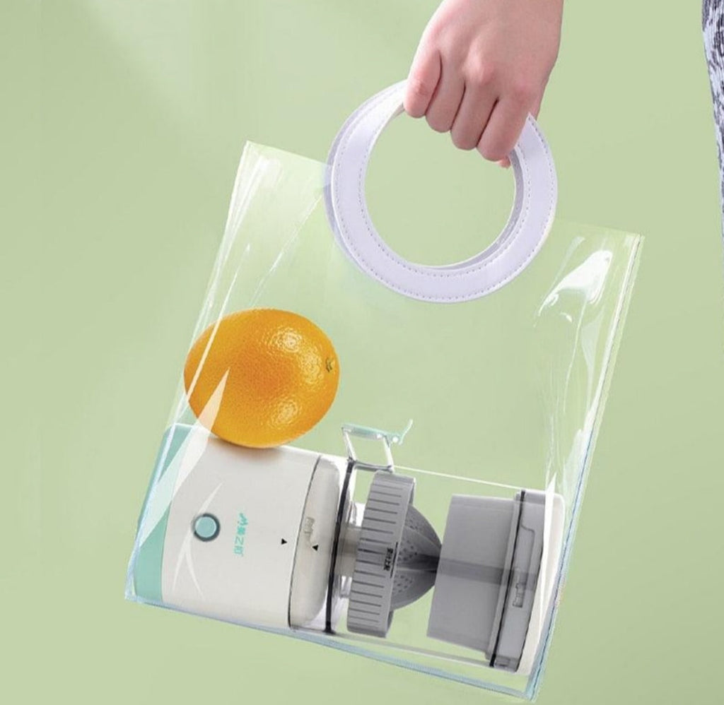 Portable Electric Citrus Juicer Rechargeable Hands-Free Masticating Orange Juicer Lemon Squeezer With USB And Cleaning Brush